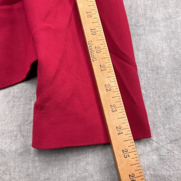 Talbots Skirt Suit 12/40 30Wx21L Red Wool Blend Classic Career 2pc USA VTG - Picture 6 of 16